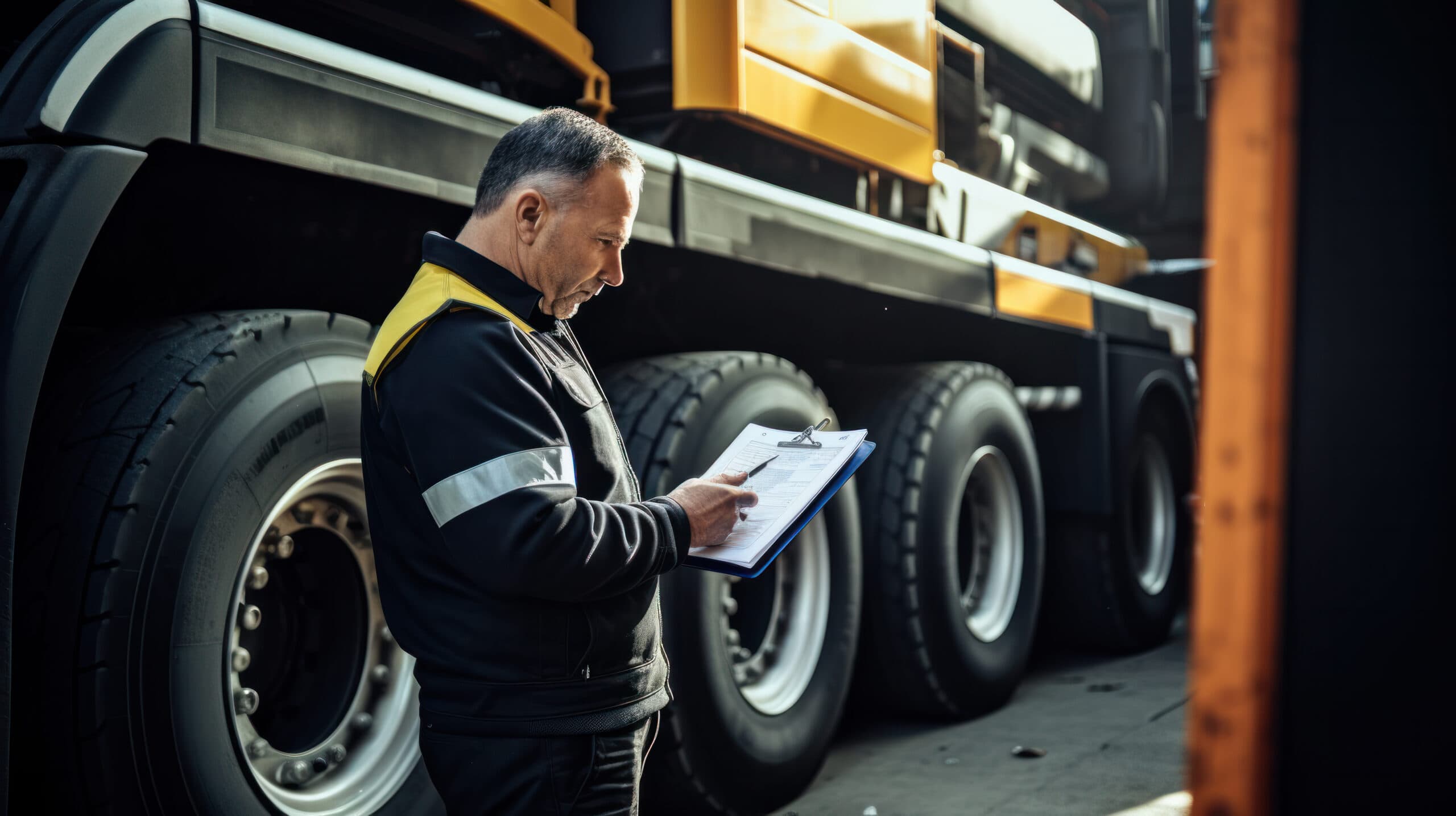 Inspector performing a DOT compliance assessment